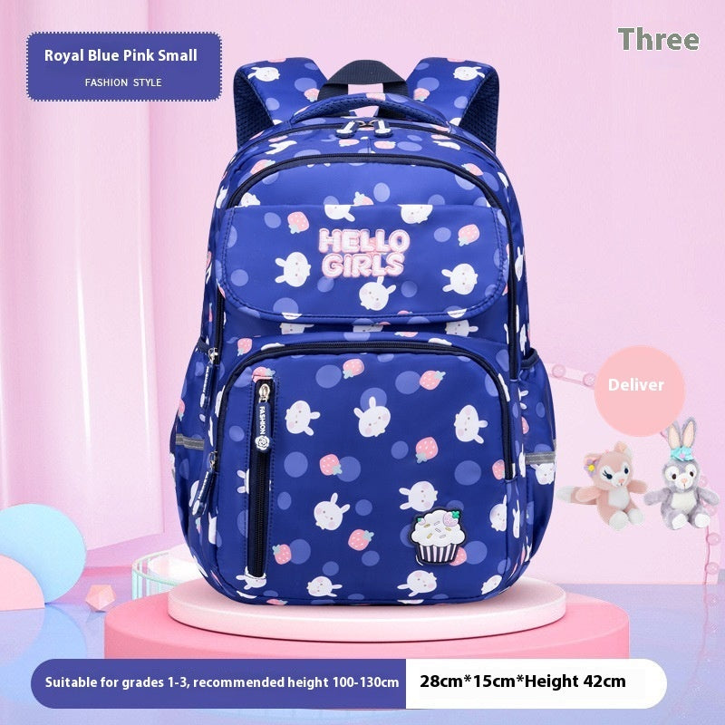 Fresh on the Scene at Buy Center: 6-12-year-old Primary School Children's Backpack Large Capacity Schoolbag Blue Small Size Pendant