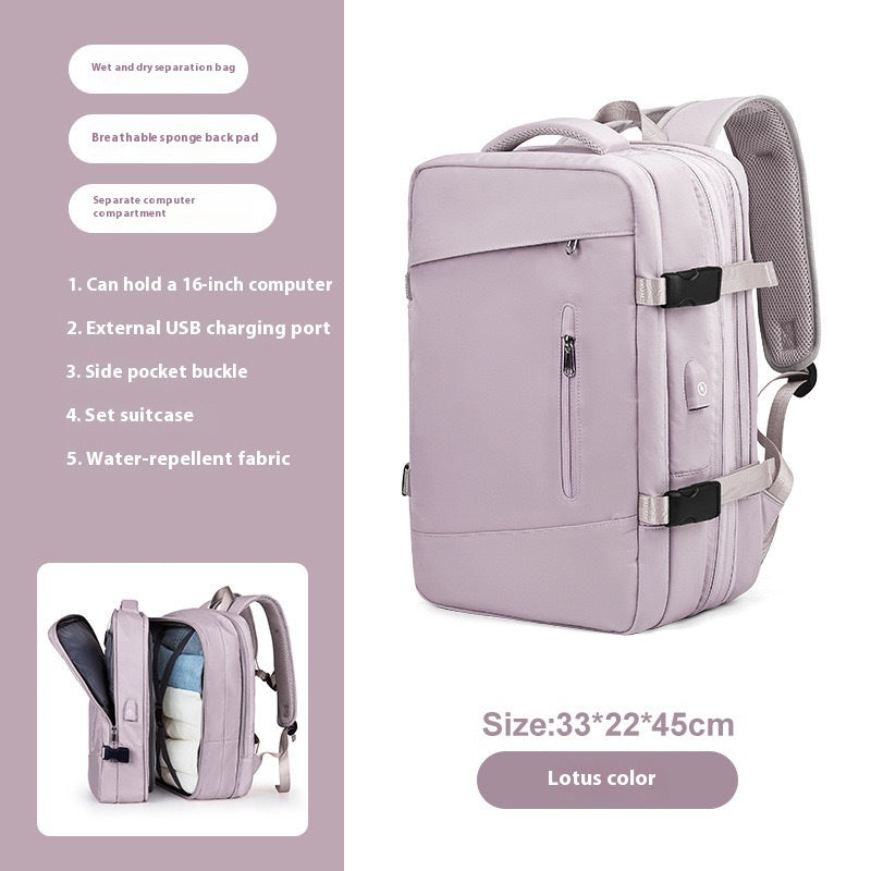 Fresh Arrivals at Buy Center: Scalable New Business Travel Large Capacity Computer Schoolbag Women Lotus Root Starch Expansion