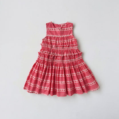 Hot New Items at Buy Center: Sleeveless Vest Dress Cake Dress Red Cherry