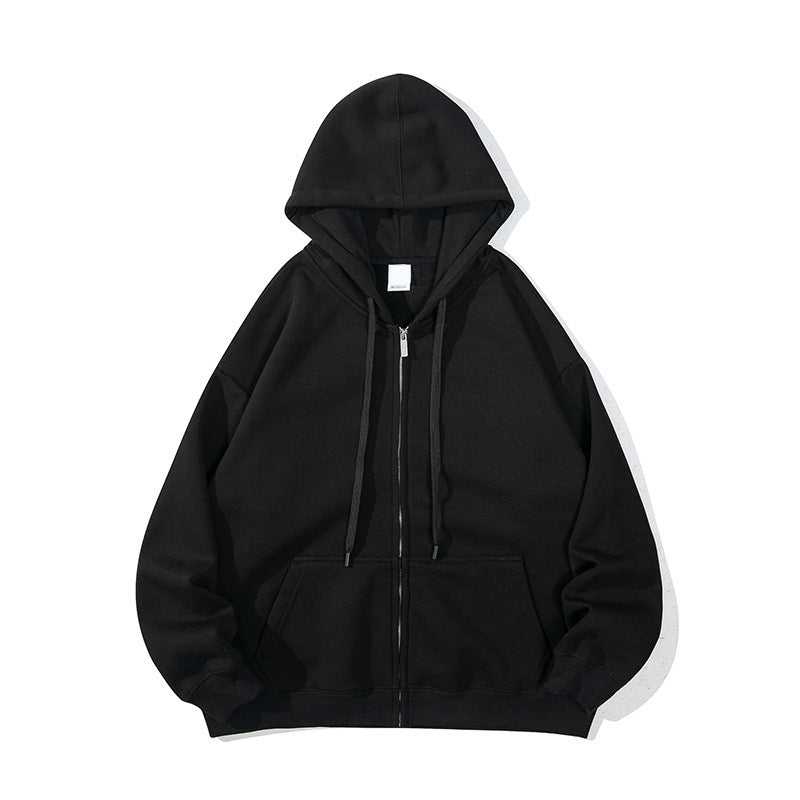 Hot New Items at Buy Center: Soft Zipper Hooded Hooded Cardigan Sweater Men Black