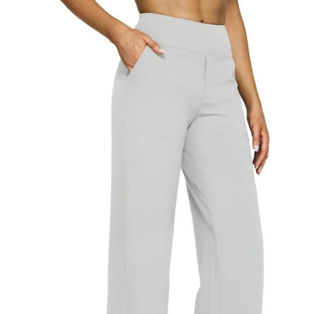 Pocket Knitted Straight High Waist Trousers Buy Center