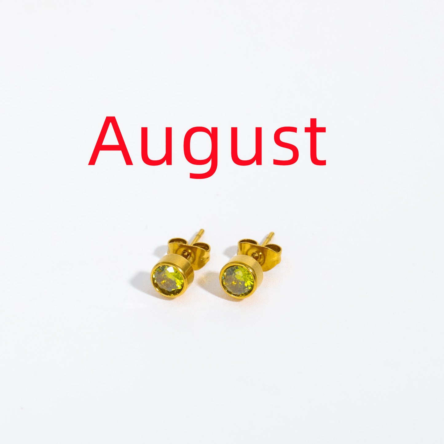 Buy Center Hot Pick-Twelve Constellation Zircon Birthstone Earrings August