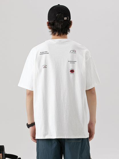 Newly Released at Buy Center: Japanese Minimalist Short Sleeved Men's Summer White