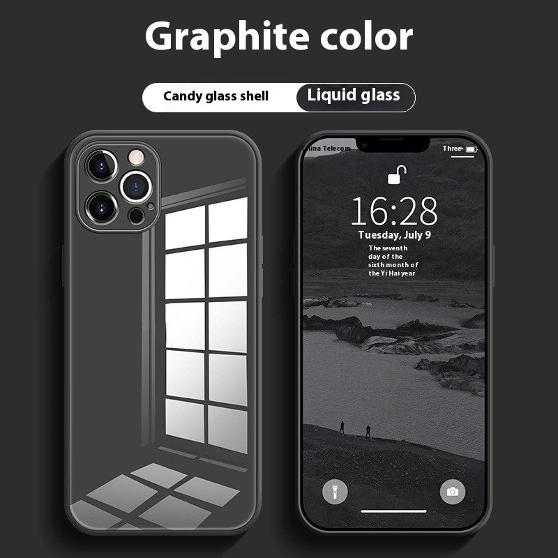 Just Arrived at Buy Center: White Tempered Glass All-inclusive Drop-resistant Phone Case