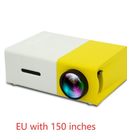 Portable Projector 3D Hd Led Home Theater Cinema HDMI-compatible Usb Audio Projector Yg300 Mini Projector EU with 150 inches