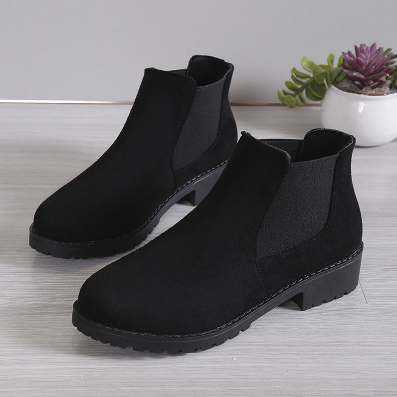 Women's Fashion Personality Chunky Heel Ankle Boots Buy Center