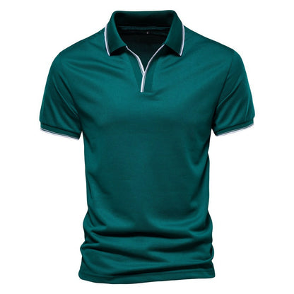 Fresh Arrivals at Buy Center: Men's Casual Versatile Solid Color V-neck Short Sleeved Shirt