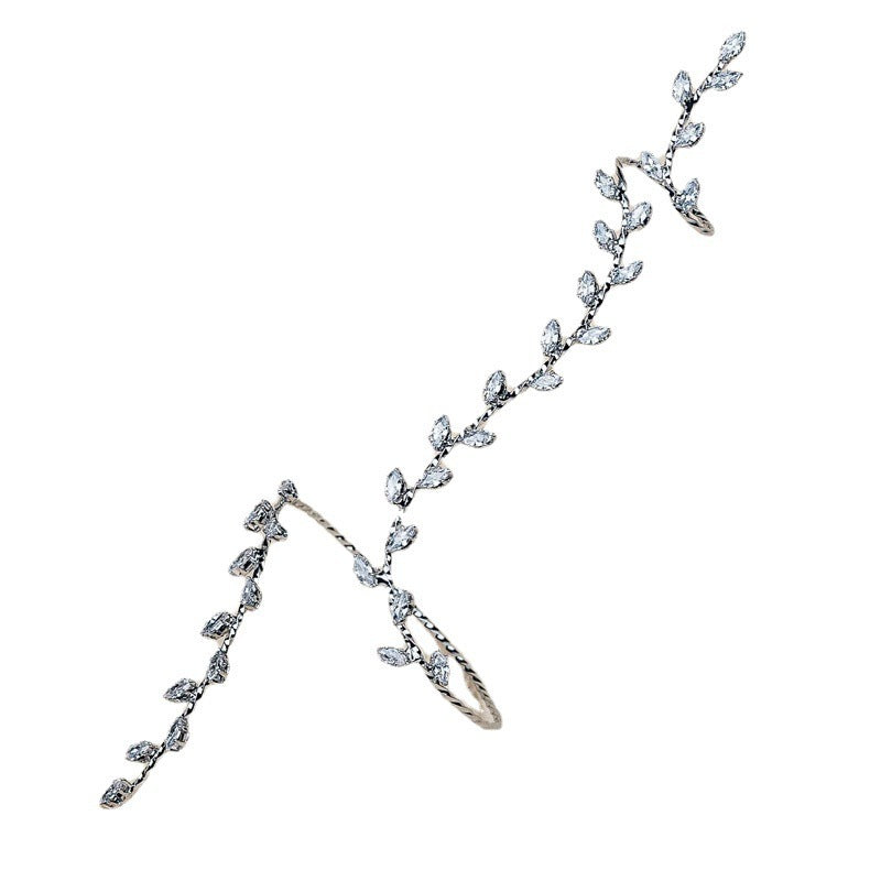 Leaf-shaped Zircon Finger Chain Buy Center