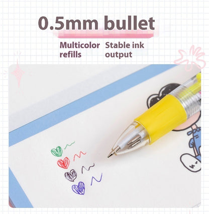 Fresh on the Scene at Buy Center: Cute Cartoon Cute Object Four-color Press Color Ballpoint Pen