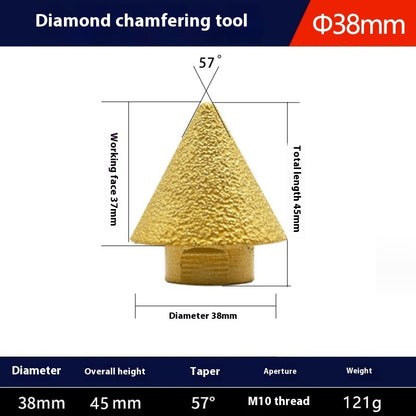 Newly Released at Buy Center: Brazing Diamond Chamfering Machine Ceramic Tile Marble Drilling M10 38mm Brazing Chamferer