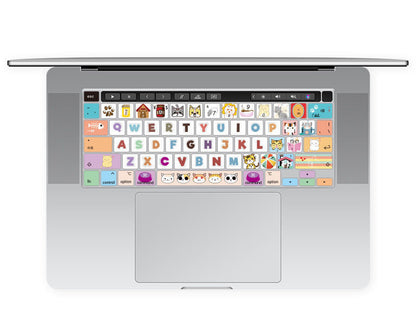 Now Available at Buy Center: Small Trendy Notebook Computer Keyboard Protective Film Colorful Mr. Cat 13.3inch