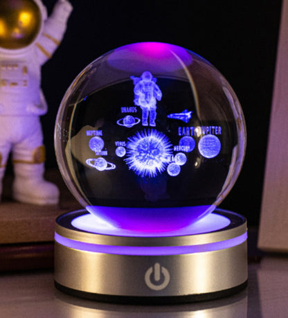 Creative 3D Inner Carving Luminous Crystal Ball Colorful Gradient Small Night Lamp Home Decorations Gifts Selection Buy Center