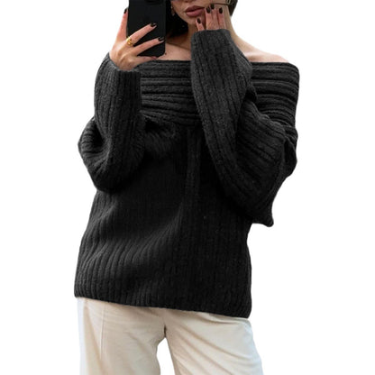 Autumn And Winter Loose Bell Sleeve Sweaters Buy Center