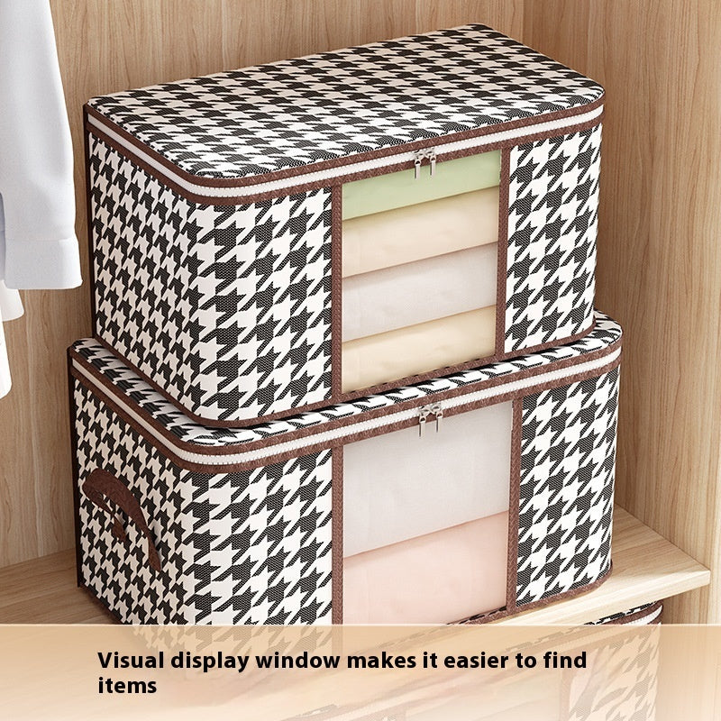 Houndstooth Visual Buggy Bag Clothing Quilt Storage Box Buy Center