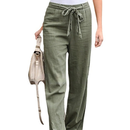 Just Arrived at Buy Center: Women's Cotton And Linen Casual Solid Color Pants