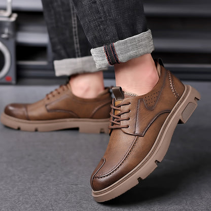 New Men's Korean Fashion All-matching And Handsome Lace Up Casual Work Shoes Buy Center