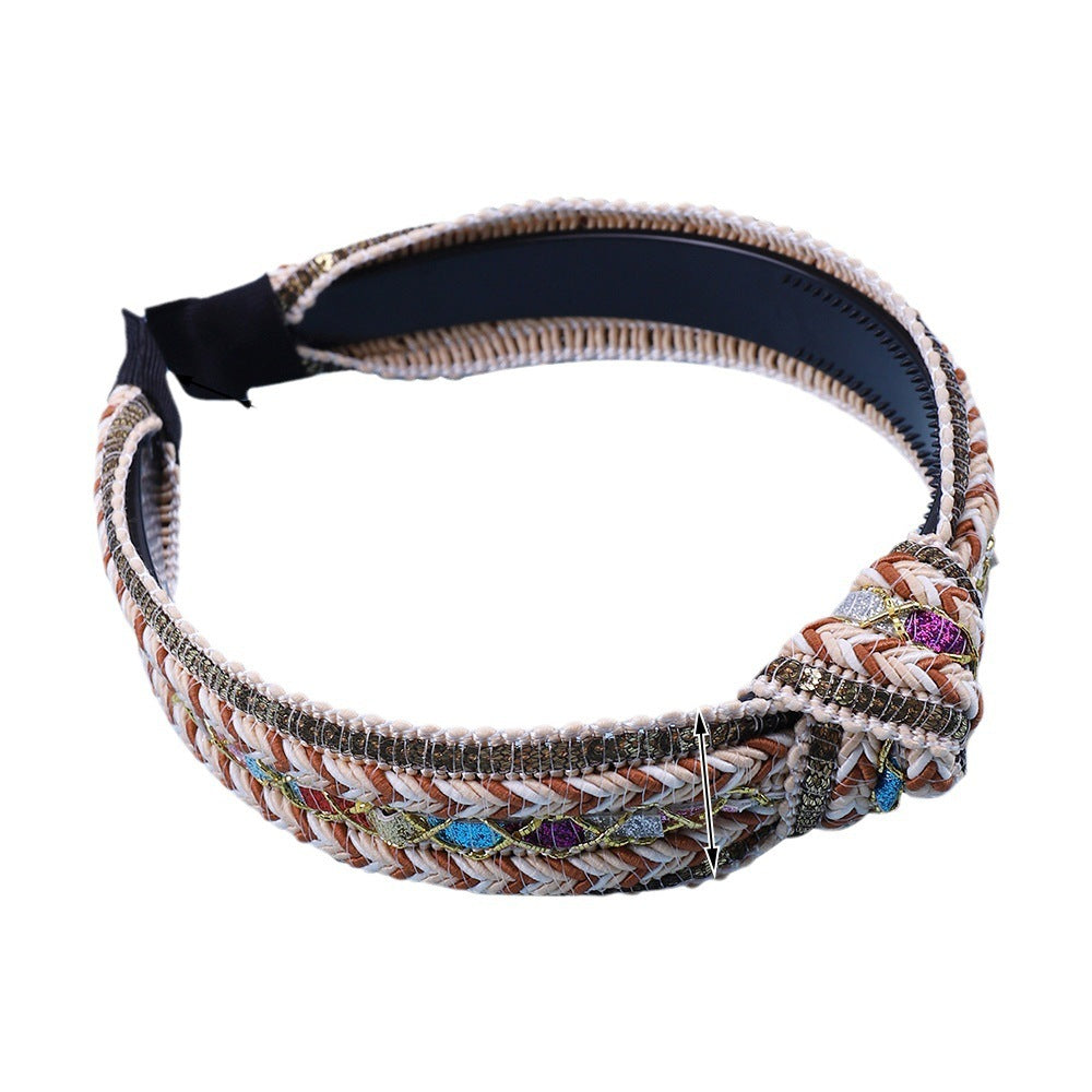 Buy Center Top Rated-Fabric Knotted Hair Accessories Bohemian Woven Headband