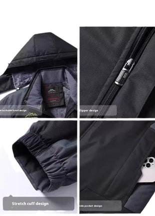 Chaqueta de asalto para hombre, forro polar, gruesa, de algodón, cálida, ropa de invierno para papá