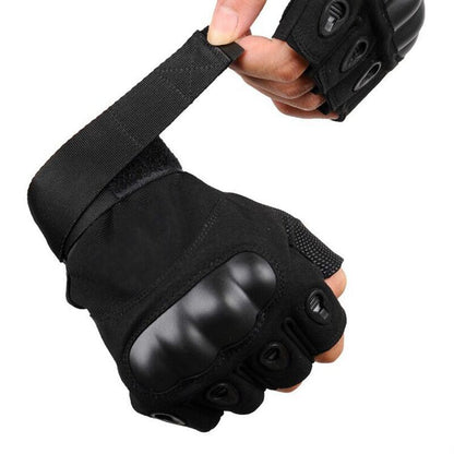 Military Fans Tactical Men's Outdoor Mountaineering Protective Wear-resistant Non-slip Fingerless Gloves