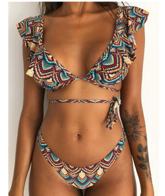 Hot New Items at Buy Center: Swimsuit Split Printed Bikini