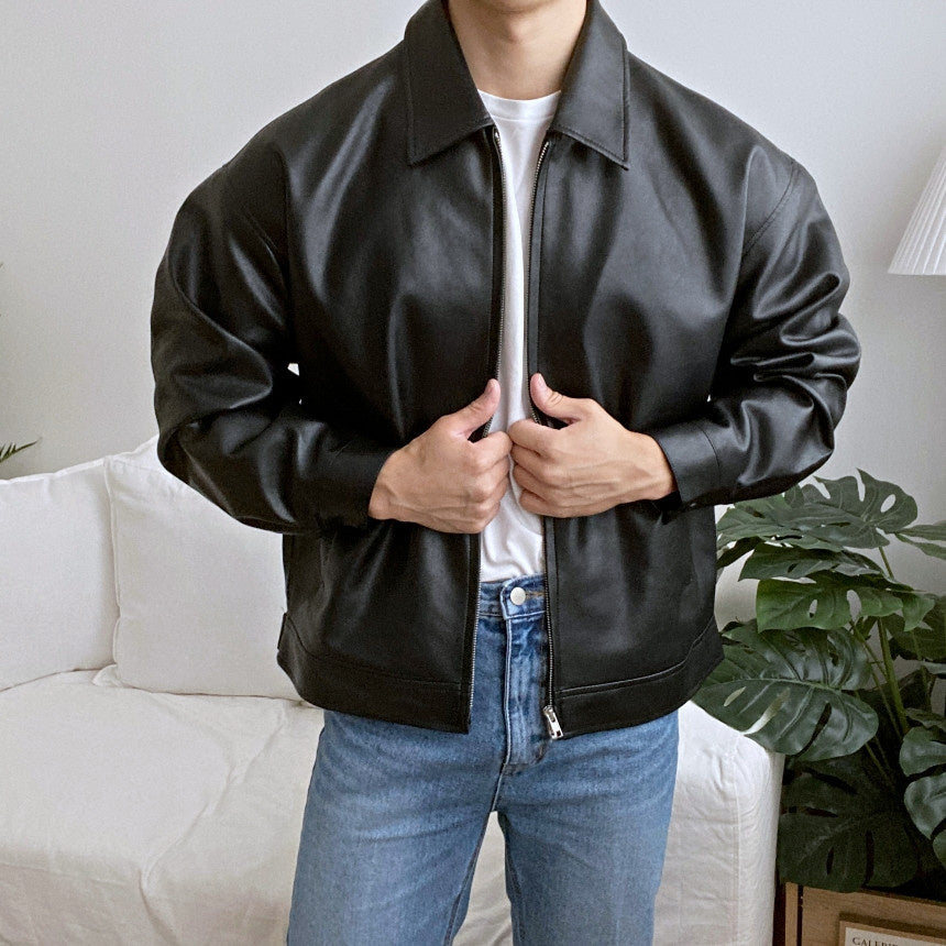 Leather Casual Baseball Uniform Motorcycle Jacket Buy Center