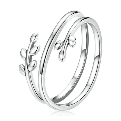 Trending Now at Buy Center: Fashion Personality Multi-circle Wicker Silver Ring SCR755 Adjustable Opening