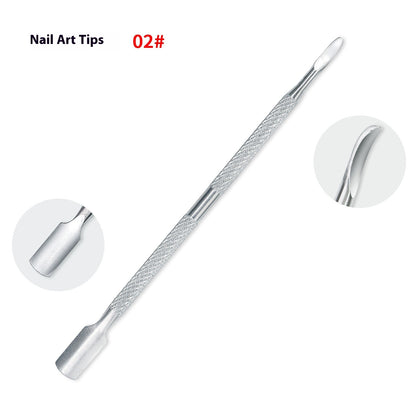 Hot New Items at Buy Center: Manicure Double-headed Dead Skin Push Stainless Steel Care Tools Steel Push 02