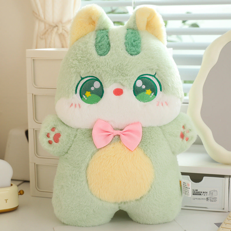 Newly Released at Buy Center: Colorful Cat Doll Pillow Comfort Pillow Plush Toy Green Cat