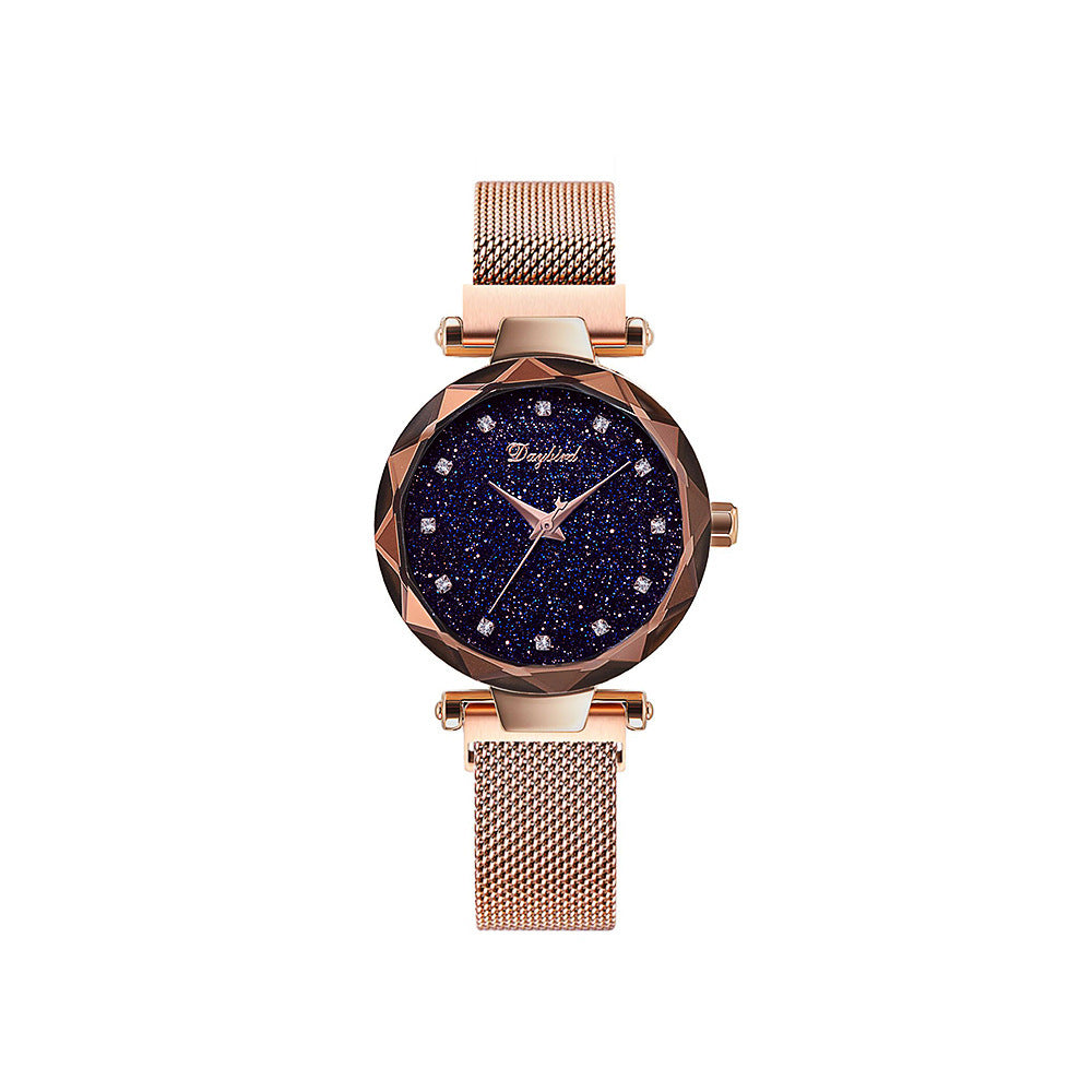 Montre à quartz magnétique étanche tendance Starry Sky Lady