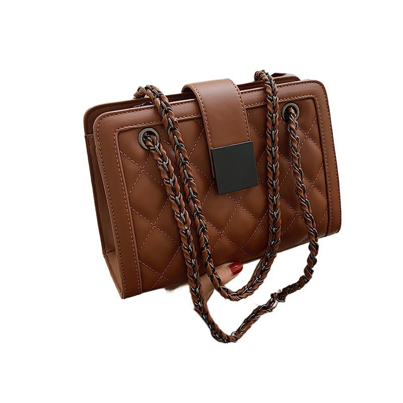 Bolso pequeño con cadena para otoño e invierno, moderno, combinable con todo, bandolera de hombro