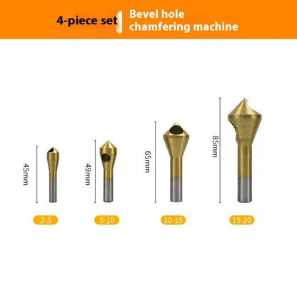 Hot New Items at Buy Center: Deburring Oblique Hole Chamfering Drill Bit 4 Pieces Chamferer 1 8.5