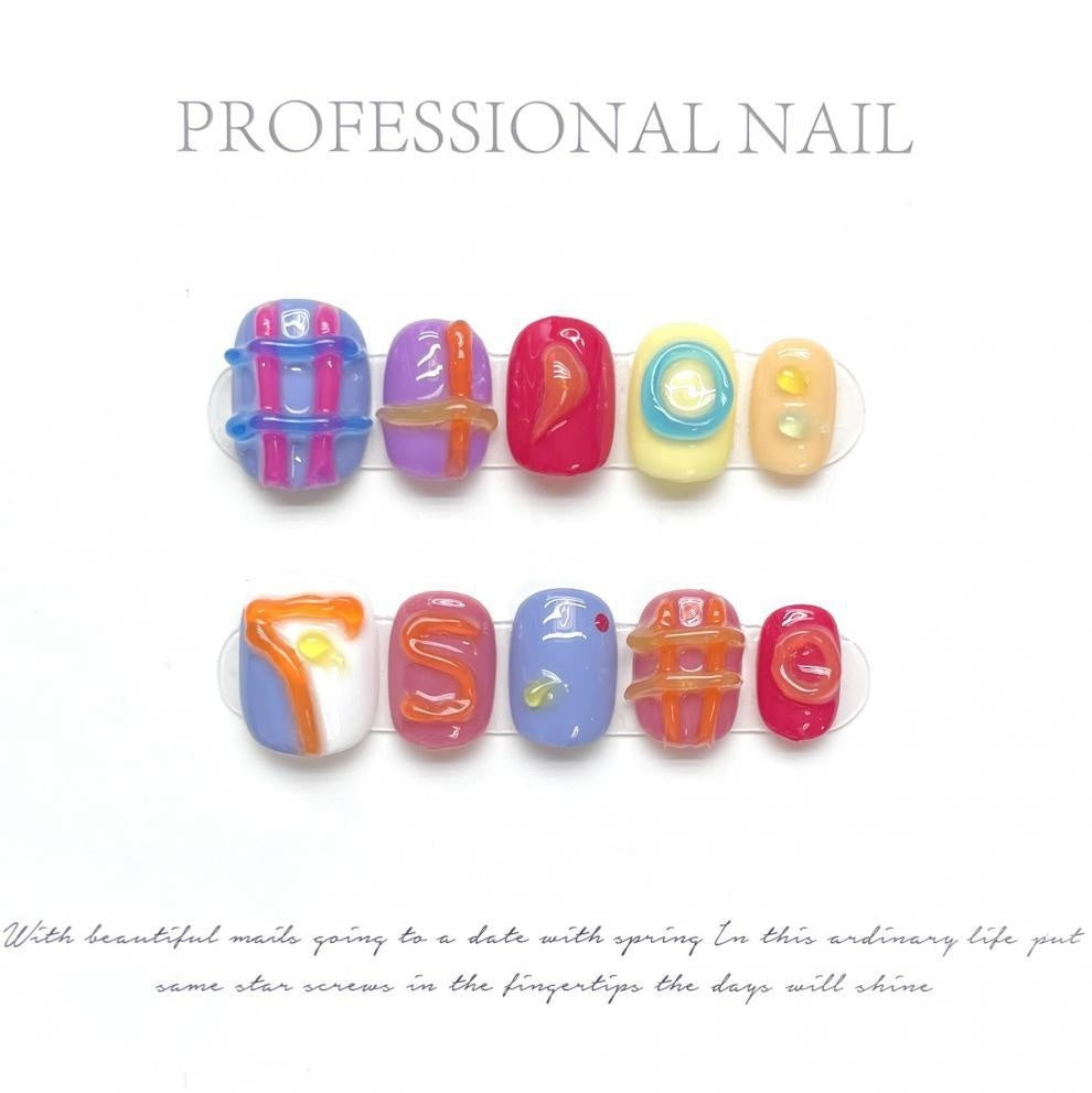 Newly Released at Buy Center: Handmade Strawberry Sweetheart Cute Style Wear Nail Finished Nail Beauty Patch