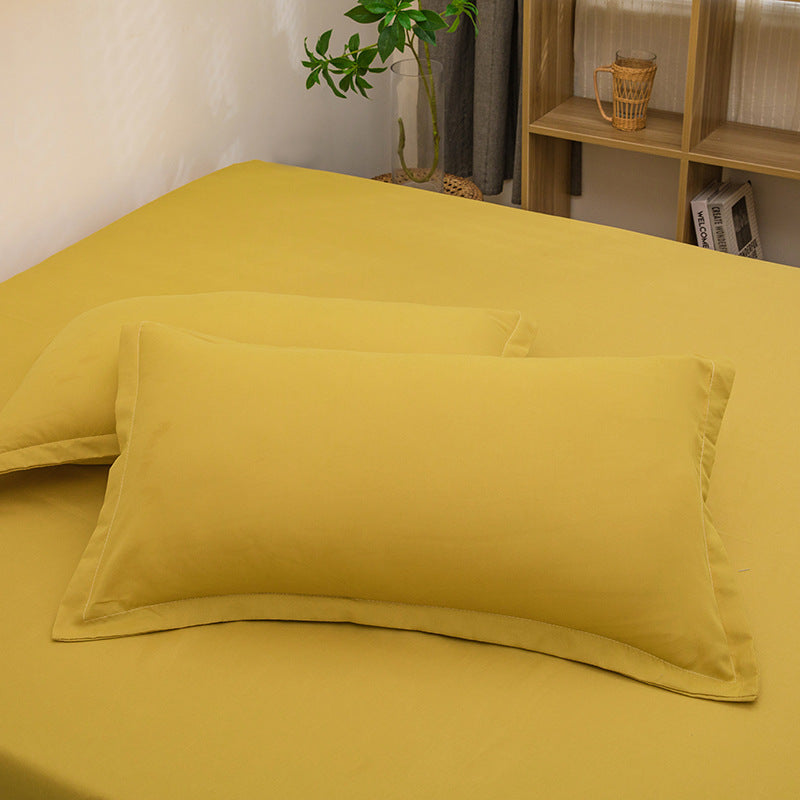 Pure Color Washed Cotton Pillowcase Single Pillowcase Buy Center