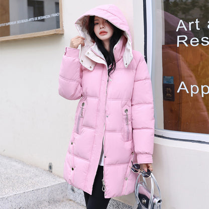 Winter Loose Down Cotton-padded Coat Women's Coat Mid-length Thickened Buy Center