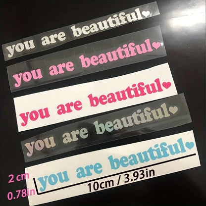 Fresh Arrivals at Buy Center: You Are Beautiful Sport Pvc Vinyl Stickers