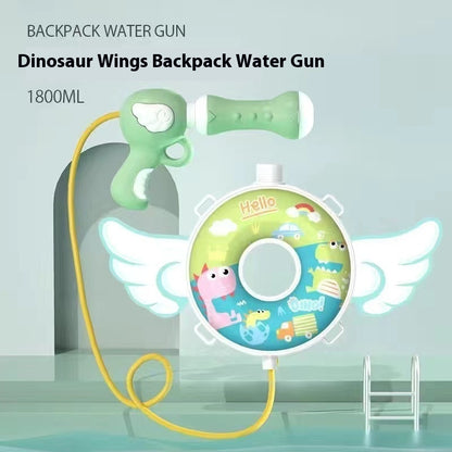 Newly Arrived at Buy Center: Children's Cartoon Backpack Water Gun Water Beach Toys 1800ml Dinosaur Wings