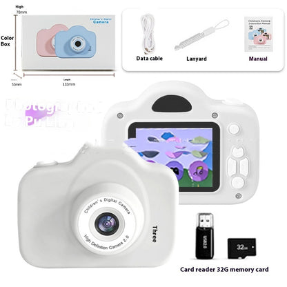 Newly Arrived at Buy Center: A3 Children's Camera Cartoon Digital Camera A3 Puqing White Suit