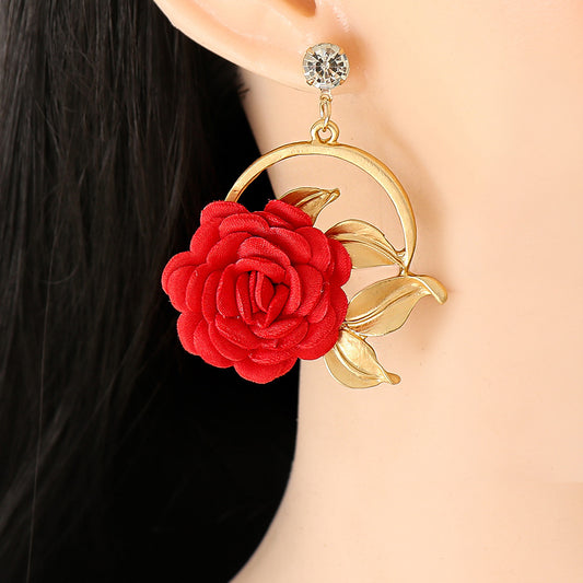 Ear Hanging Cloth Flower Earrings | Jewelry & Watches4 | Buy Center