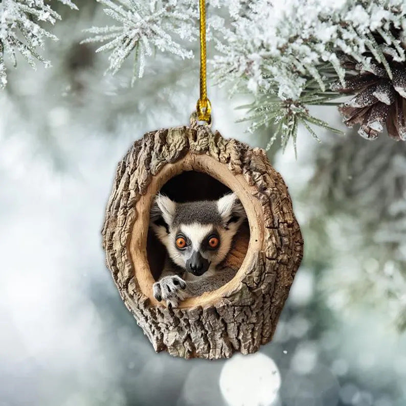 Christmas Tree Decorations Small Animal 2D Flat Print Acrylic Small Pendant Buy Center