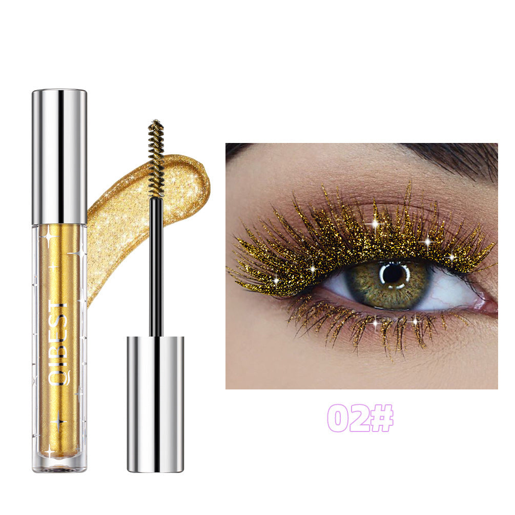 Mascara à paillettes violettes, mascara diamant, épais, brillant, recourbe-cils, extension, maquillage, imperméable, séchage rapide, paillettes, yeux, noir