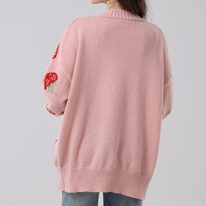 Newly Released at Buy Center: Women's Comfort And Casual Strawberry Sweater