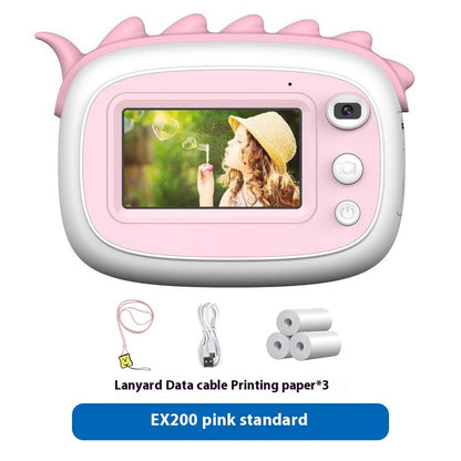 Just Arrived at Buy Center: Children's Camera Handheld Camera SLR Double Lens Mini Toy EX200 Pink Standard