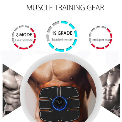 New Electric Muscle Toner Machine Rechargeable ABS Trainer Fat Burner Belly Shaper Muscle -Portable Toner - Trainer Workout Equipment For Men Woman Abdomen Home Office Exercise