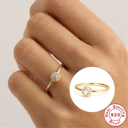 Wind Rounded Corner Moissanite Ring 18K Gold