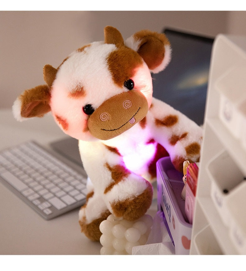 Hot New Items at Buy Center: Colorful Dazzling Cute Luminous Dairy Cattle Doll Plush Toys