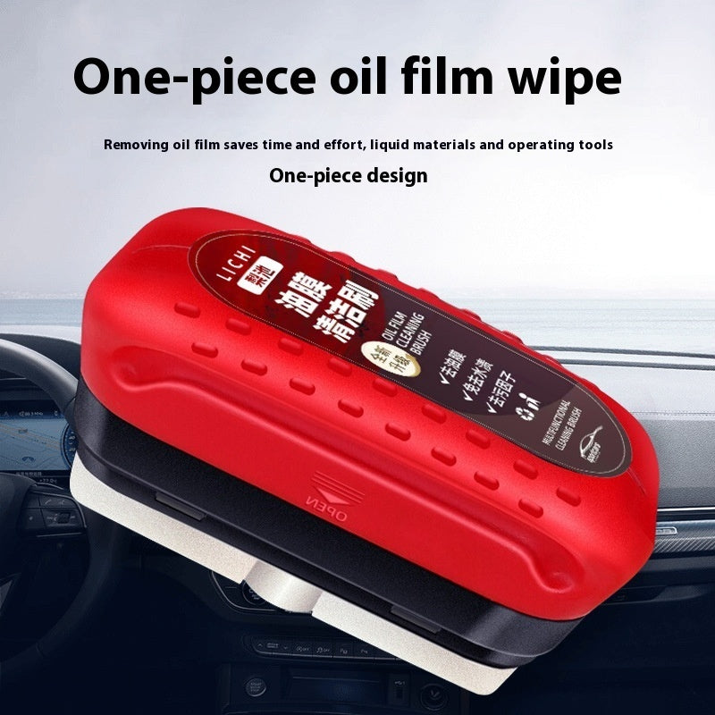 Hot New Items at Buy Center: Car Glass Oil Film Cleaning Brush Strong Decontamination Red With 120ml