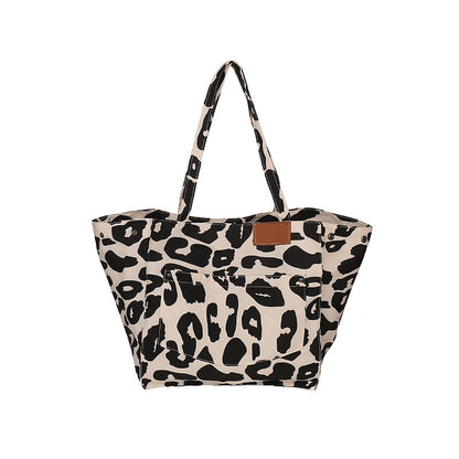 Popular Leopard Print Large Capacity Nylon Canvas Tote Dot Bag Buy Center