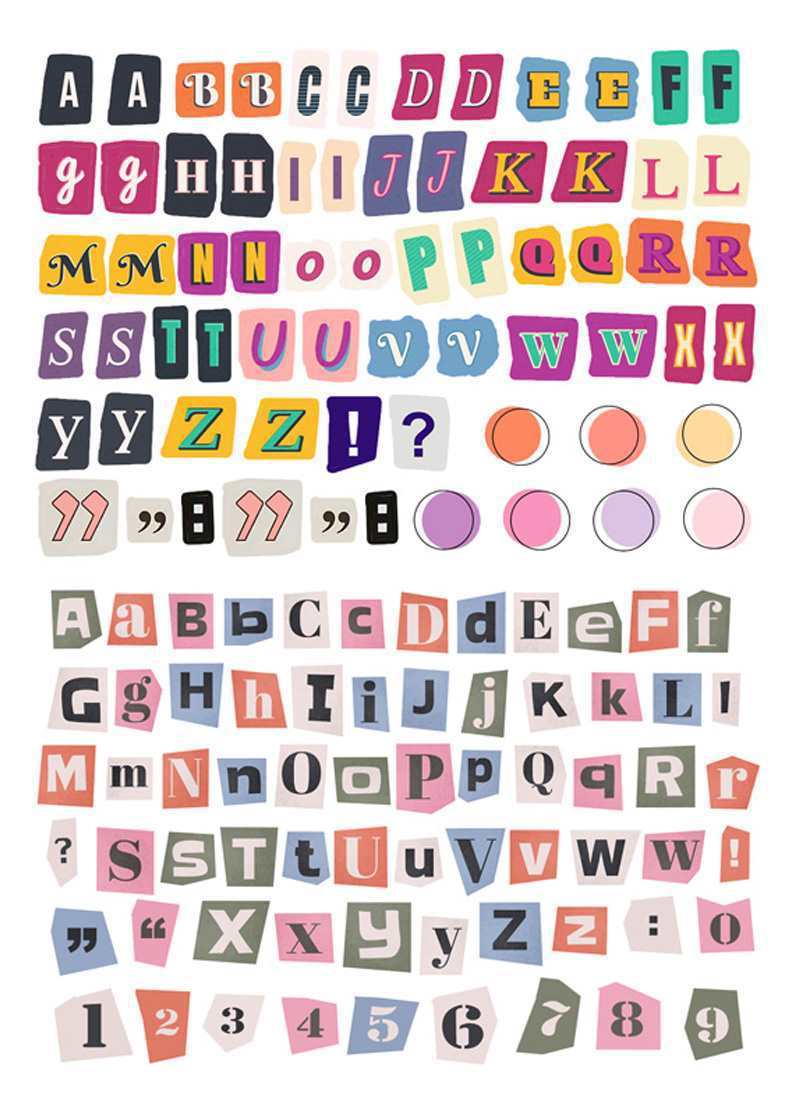 Buy Center Picks-English Letters And Numbers Symbol Label Sticker Material Decoration Stickers English Letter B