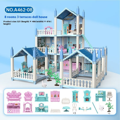 Fresh Arrivals at Buy Center: Girls Playing House Diy Assembled Princess House Villa Toys A46208