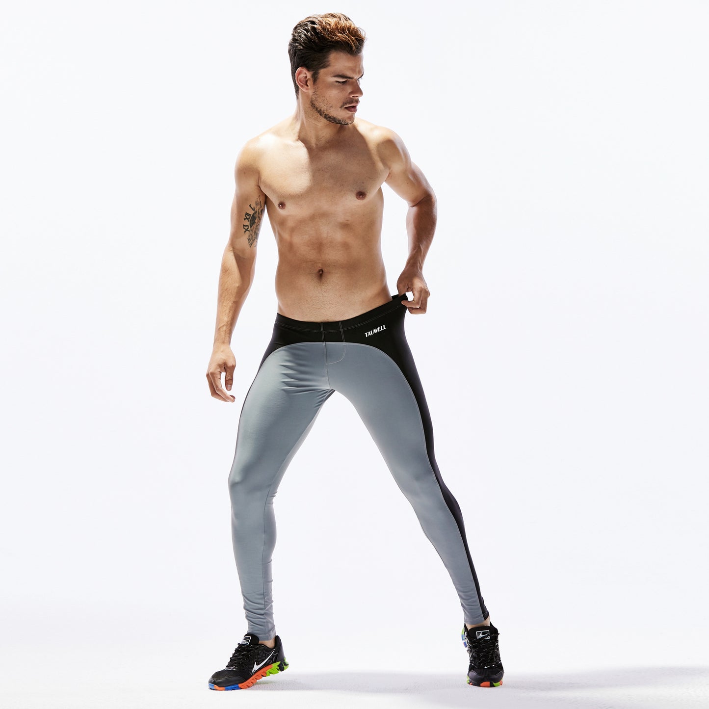 Men's color block sports yoga pants Buy Center